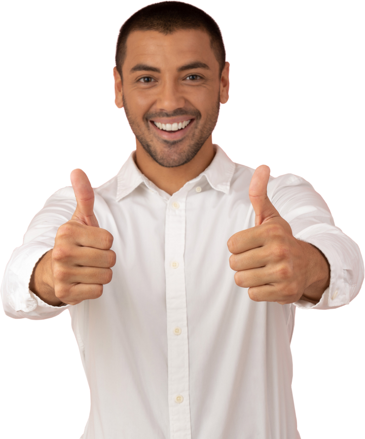 Man Showing Thumbs Up